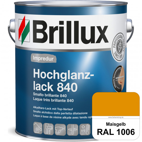 Impredur Hochglanzlack 840 (RAL 1006 Maisgelb) für Holz- und Metallflächen (löselmittelhaltig) innen