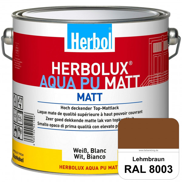 Herbolux Aqua PU Matt (RAL 8003 Lehmbraun) Top-PU-Mattlack auf Wasserbasis (Innen)