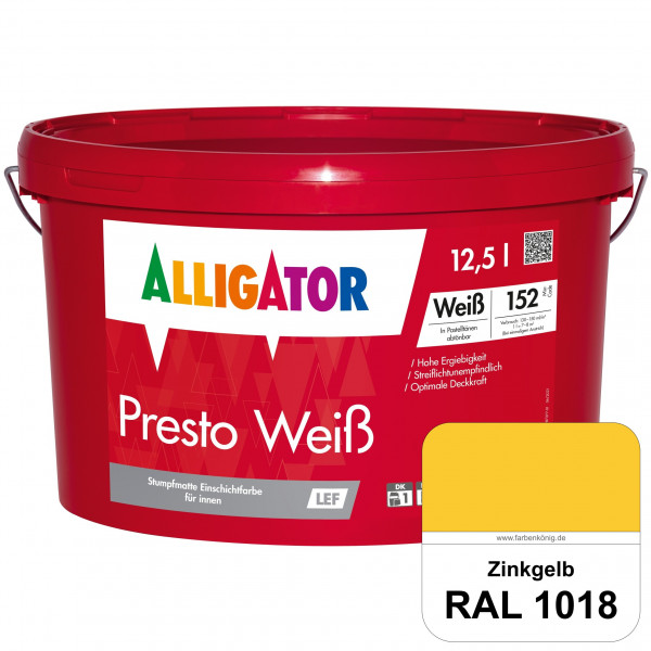 Presto Weiß LEF (RAL 1018 Zinkgelb)