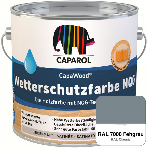 CapaWood® Wetterschutzfarbe NQG (RAL 7000 Fehgrau) - ersetzt Capadur Wetterschutzfarbe NQG