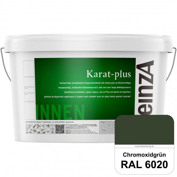 einzA Karat-plus (RAL 6020 Chromoxidgrün) Innenwandfarbe mit herausragenden Produkteigenschaften