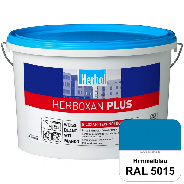 Herboxan Plus (RAL 5015 Himmelblau) Siliconharz-Fassadenfarbe für längere saubere Fassaden