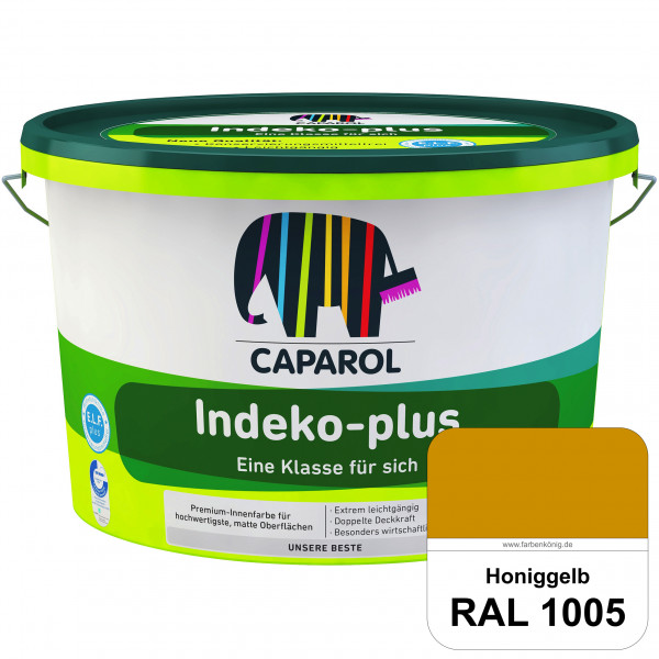 Indeko-plus (RAL 1005 Honiggelb) doppeldeckende matte & hochwertige Innenfarbe