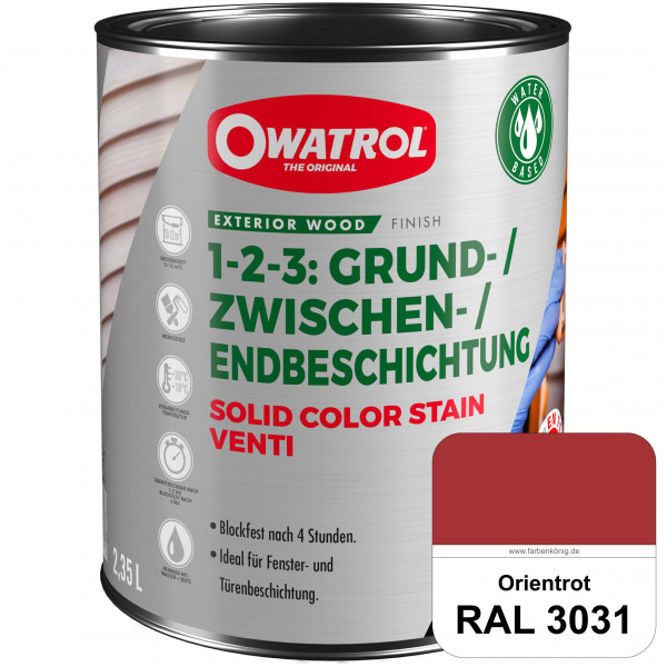SOLID COLOR STAIN VENTI (RAL 3031 Orientrot)