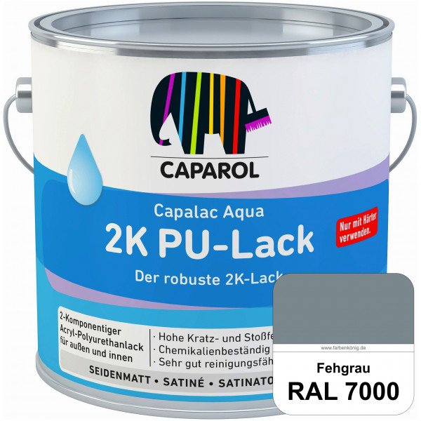 Capalac Aqua 2K PU-Lack (RAL 7000 Fehgrau) chemisch und mechanisch widerstandsfähige Lackierungen