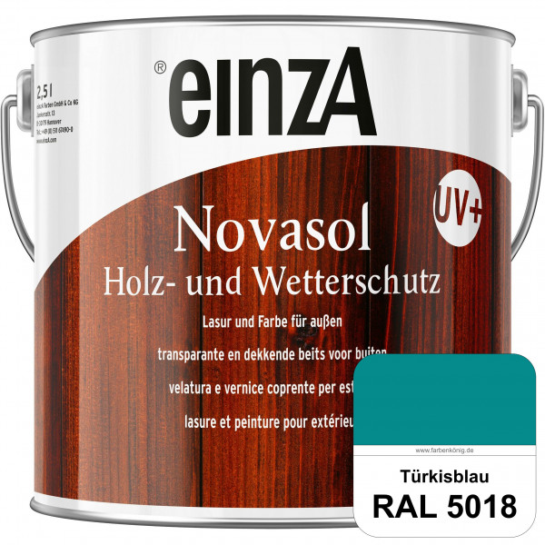 einzA Novasol HW Farbe (RAL 5018 Türkisblau) Deckender Wetterschutz für außen