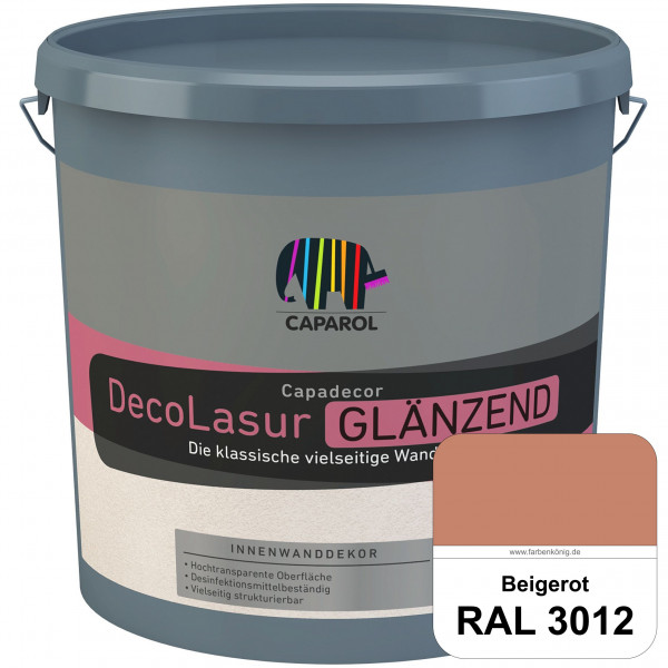 Capadecor DecoLasur Glänzend (RAL 3012 Beigerot) Glänzende Lasurfarbe auf Dispersionsbasis (innen)