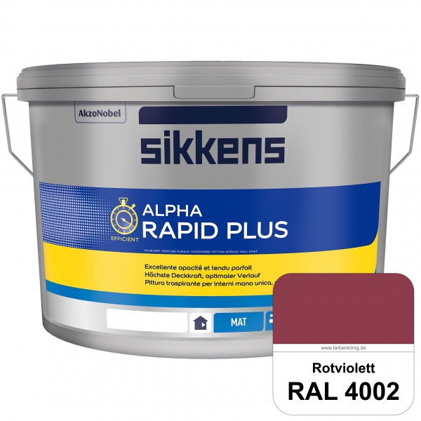 Alpha Rapid Plus (RAL 4002 Rotviolett) Hochwertige & stumpfmatte Wandfarbe für mittlere Belastungen