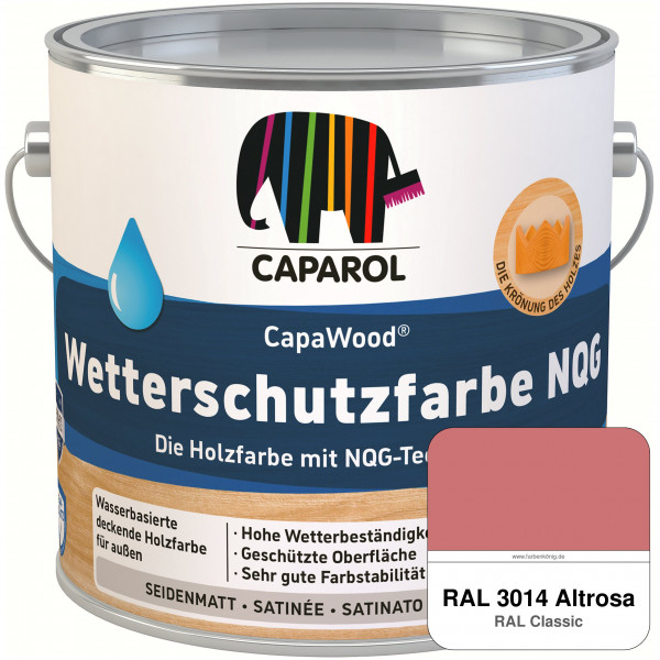 CapaWood® Wetterschutzfarbe NQG (RAL 3014 Altrosa) - ersetzt Capadur Wetterschutzfarbe NQG