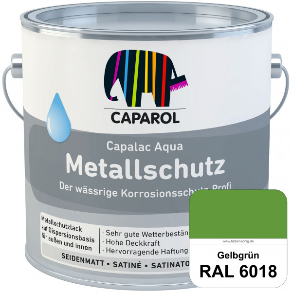 Capalac Aqua Metallschutz (RAL 6018 Gelbgrün) wasserbasierter Korrosionsschutz für Stahl & verzinkte