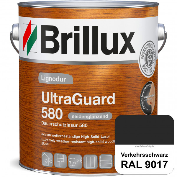 Lignodur UltraGuard 580 (Dauerschutzlasur 580) RAL 9017 Verkehrsschwarz