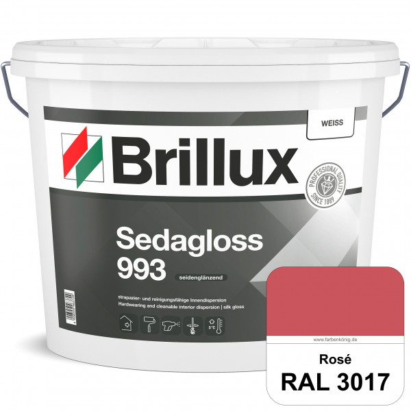 Sedagloss 993 (RAL 3017 Rosa) seidenglänzende Innendispersion für hoch strapazierfähige & gut reinig