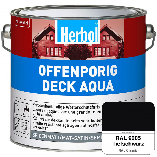 Offenporig-Deck Aqua (RAL 9005 Tiefschwarz)
