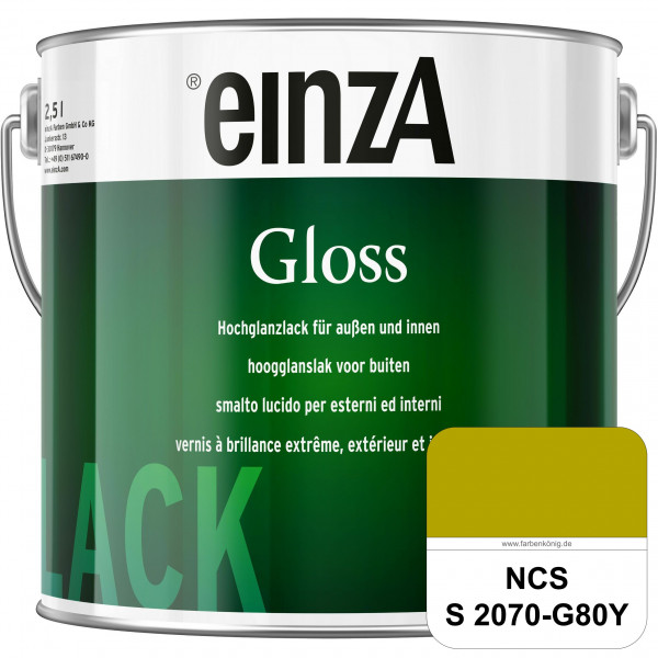 einzA Gloss (NCS S 2070-G80Y) Hochwertiger Alkydharzlack in Premium-Qualität, hochglänzend.