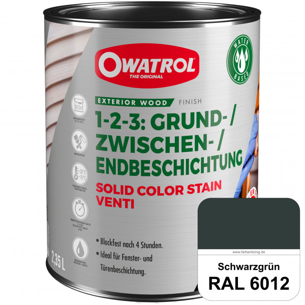 SOLID COLOR STAIN VENTI (RAL 6012 Schwarzgrün)