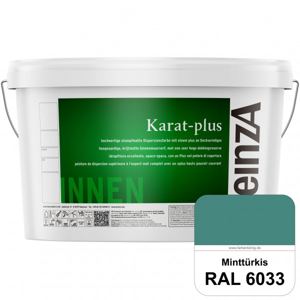 einzA Karat-plus (RAL 6033 Minttürkis) Innenwandfarbe mit herausragenden Produkteigenschaften