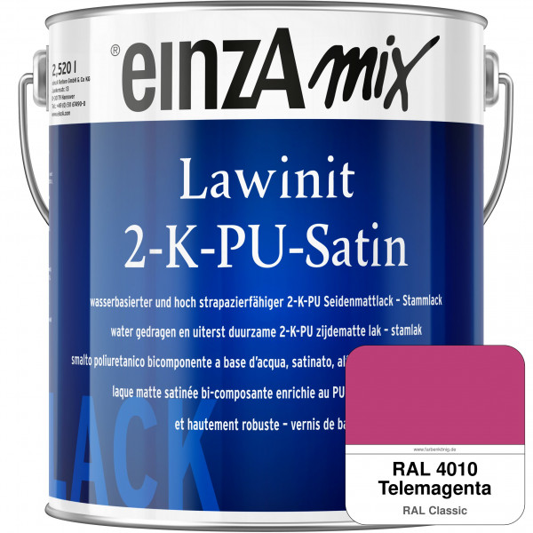 einzA Lawinit 2-K-PU Satin Stammlack (RAL 4010 Telemagenta)