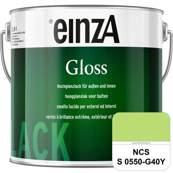 einzA Gloss (NCS S 0550-G40Y) Hochwertiger Alkydharzlack in Premium-Qualität, hochglänzend.