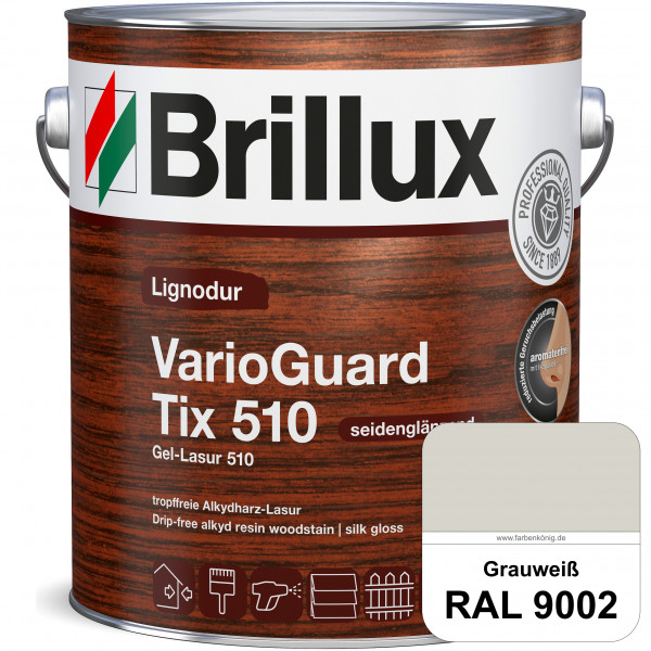 Lignodur VarioGuard Tix 510 (Gel-Lasur 510) RAL 9002 Grauweiß