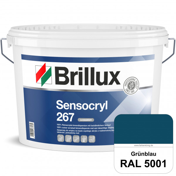 Sensocryl ELF 267 (RAL 5001 Grünblau) seidenmatt hochwertige Reinacrylat-Innendispersion für Artzpra