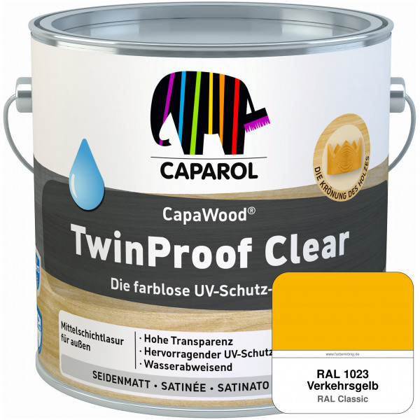 CapaWood® TwinProof Clear (RAL 1023 Verkehrsgelb) - ersetzt Capadur TwinProof