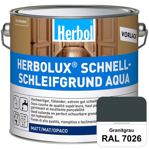 Schnellschleifgrund Aqua (RAL 7026 Granitgrau) wasserverdünnbarer Vorlack mit hervorragender Schleif