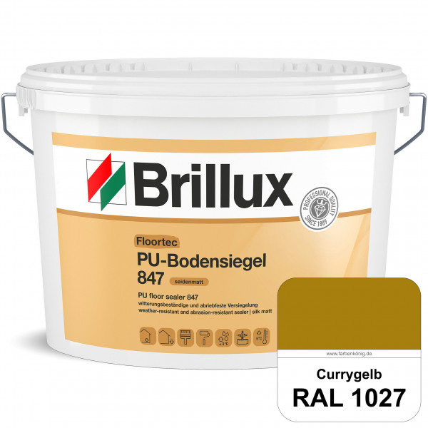 Floortec PU-Bodensiegel ELF 847 (RAL 1027 Currygelb) seidenmatt, witterungsbeständig, außen & innen