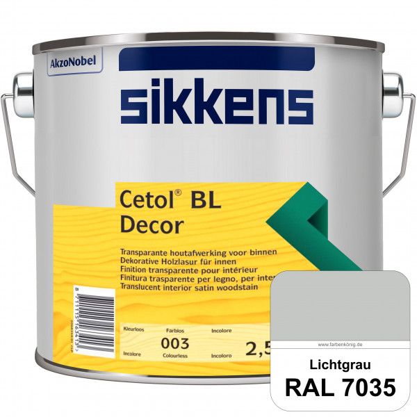 Cetol BL Decor (RAL 7035 Lichtgrau) wasserbasierte & seidenglänzende Dünnschichtlasur für innen