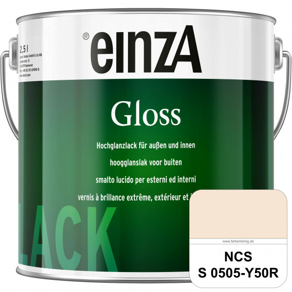 einzA Gloss (NCS S 0505-Y50R) Hochwertiger Alkydharzlack in Premium-Qualität, hochglänzend.