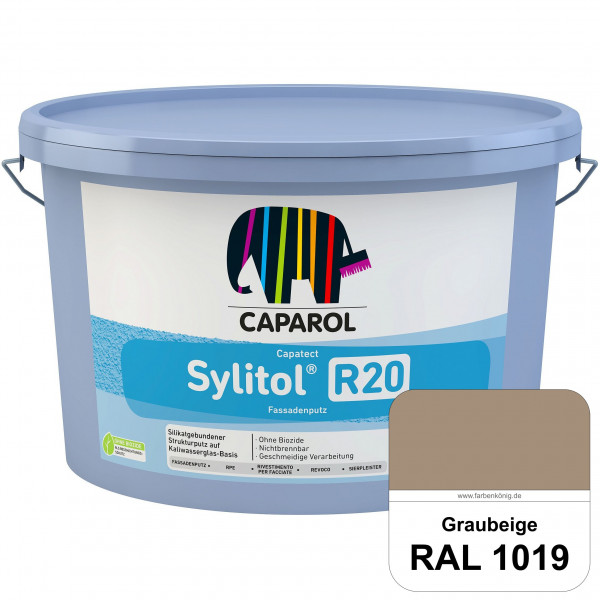 Capatect Sylitol Fassadenputz R20 (RAL 1019 Graubeige) Silikatisch gebundener Strukturputz nach DIN