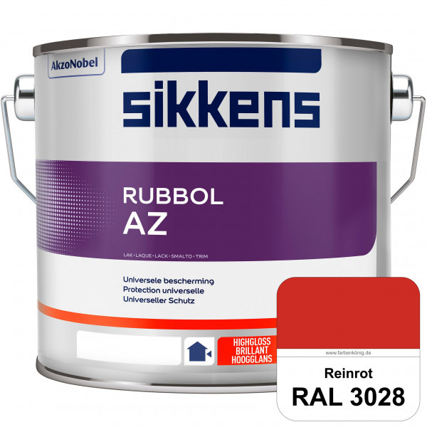 Rubbol AZ (RAL 3028 Reinrot) Hochwertiger, universeller Hochglanzlack (lösemittelhaltig) außen