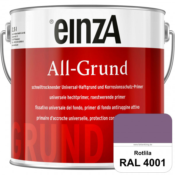 einzA All-Grund (RAL 4001 Rotlila) Schnelltrocknender Haftgrund & Korrosionsschutz-Primer