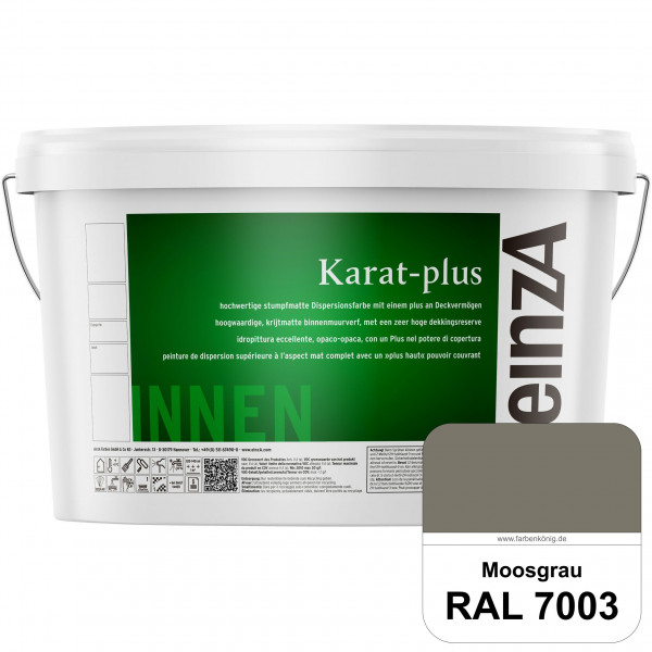 einzA Karat-plus (RAL 7003 Moosgrau) Innenwandfarbe mit herausragenden Produkteigenschaften