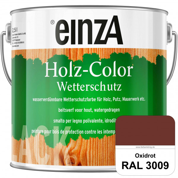 einzA Holz-Color (RAL 3009 Oxidrot) Wetterschutzfarbe für außen