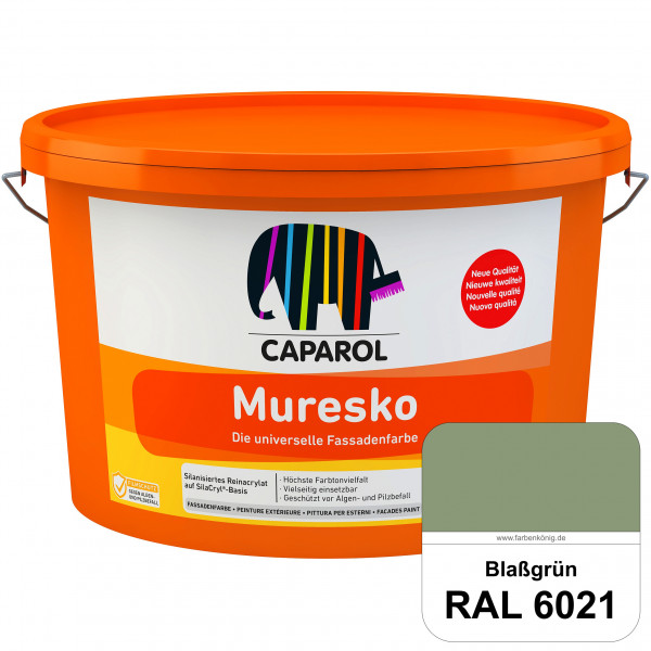 Muresko (RAL 6021 Blassgrün) Silanisierte Reinacrylat-Fassadenfarbe auf SilaCryl®-Basis