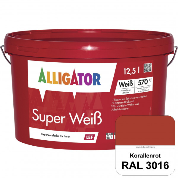 Super Weiß LEF (RAL 3016 Korallenrot)