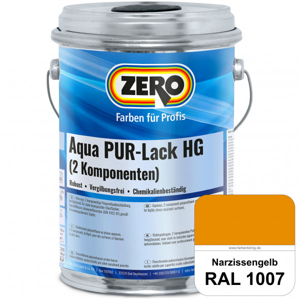 Aqua PUR-Lack HG inkl. Härter (RAL 1007 Narzissengelb)
