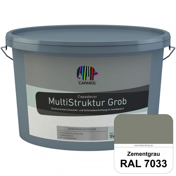 Capadecor MultiStruktur grob (RAL 7033 Zementgrau) quarzgefüllte Zwischen- und Schlußbeschichtung in