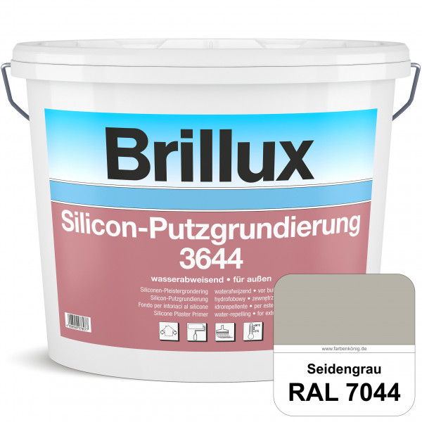 Silicon-Putzgrundierung 3644 (RAL 7044 Seidengrau) Haftvermittelnde & quarzhaltige Grundierfarbe auf