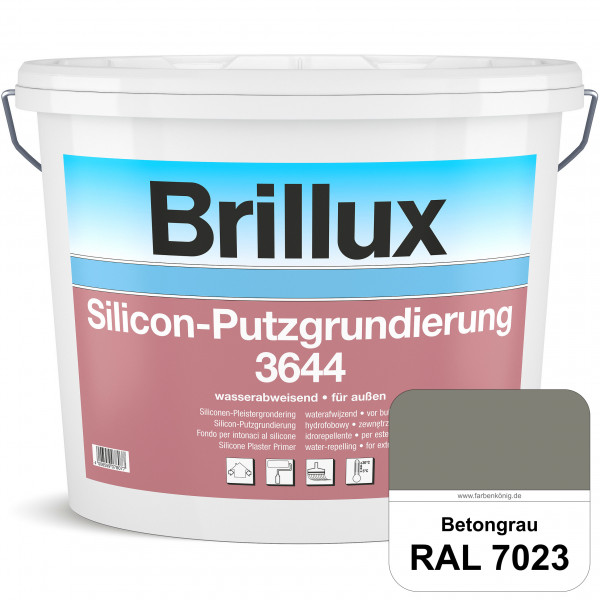 Silicon-Putzgrundierung 3644 (RAL 7023 Betongrau) Haftvermittelnde & quarzhaltige Grundierfarbe auf