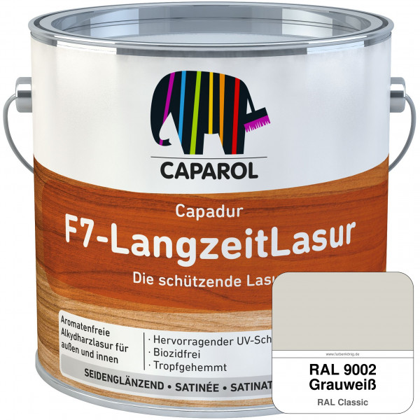 Capadur F7-LangzeitLasur (RAL 9002 Grauweiß)