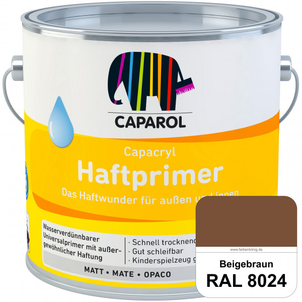 Capacryl Haftprimer (RAL 8024 Beigebraun) Grundierungen Holz, Zink, Hart-PVC, Aluminium, Kupfer (inn