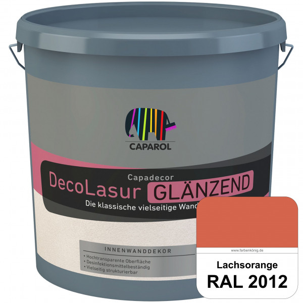 Capadecor DecoLasur Glänzend (RAL 2012 Lachsorange) Glänzende Lasurfarbe auf Dispersionsbasis (innen