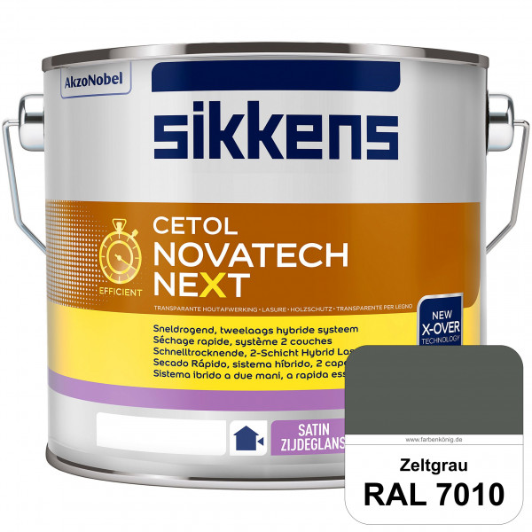 Cetol Novatech neXt (RAL 7010 Zeltgrau) Schnelltrocknende Hybrid-Lasur mit höchster Wetterbeständigk