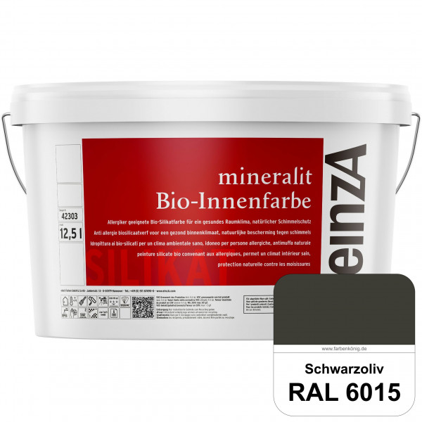 einzA mineralit Bio-Innenfarbe (RAL 6015 Schwarzoliv) Bio-Silikat-Innenfarbe gemäß VOB DIN 18 363