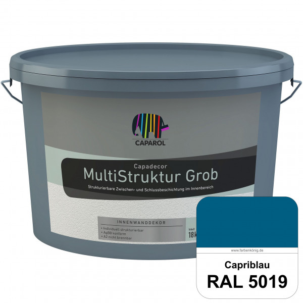 Capadecor MultiStruktur grob (RAL 5019 Capriblau) quarzgefüllte Zwischen- und Schlußbeschichtung in