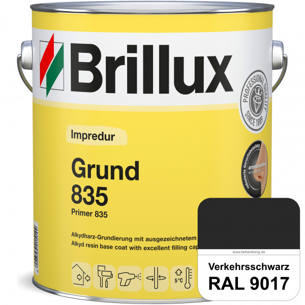 Impredur Grund 835 (RAL 9017 Verkehrsschwarz) Grundierung für Laub- und Nadelholz wie Fenstern, Türe