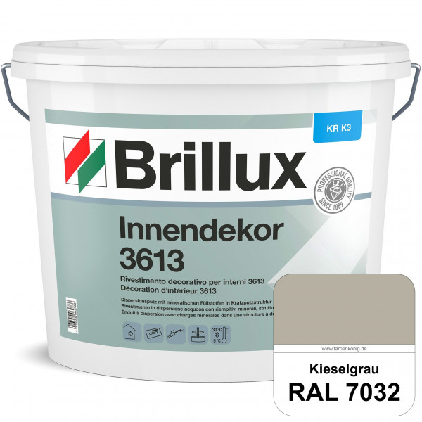 Innendekor ELF KR-K3 3613 (RAL 7032 Kieselgrau) Kratzputz nach zur Erzielung dekorativer und strapaz