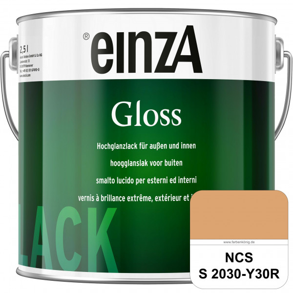 einzA Gloss (NCS S 2030-Y30R) Hochwertiger Alkydharzlack in Premium-Qualität, hochglänzend.