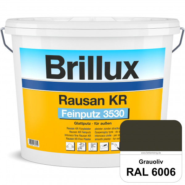 Rausan KR Feinputz 3530 (RAL 6006 Grauoliv) organisch gebundener & verarbeitungsfertiger Glattputz (
